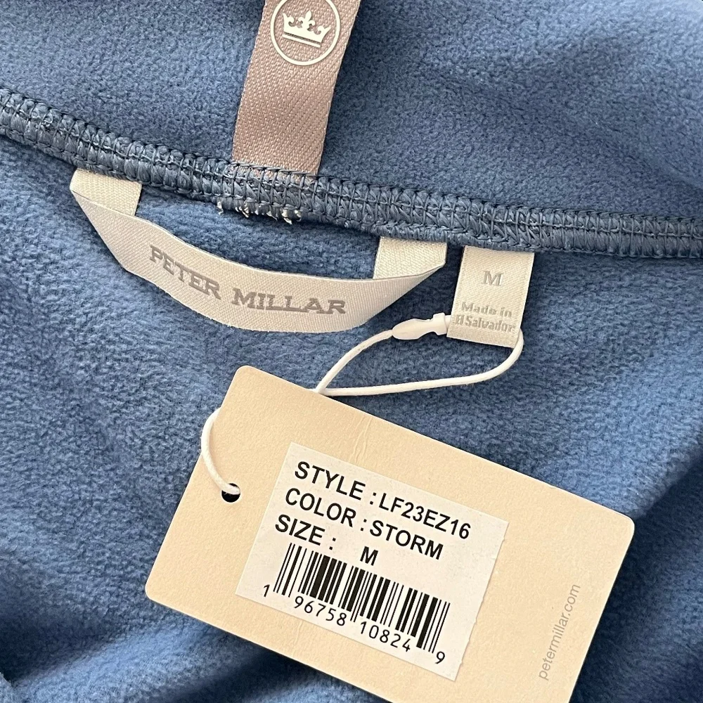 PETER MILLAR | Women's Storm Garland Microfleece Pullover in Storm | Size Medium - Picture 12 of 16